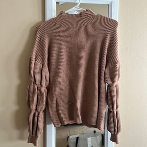 Bubble sleeve sweater
